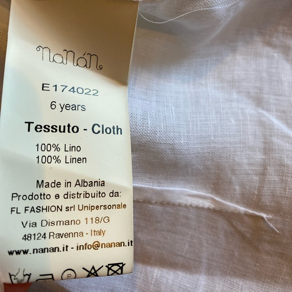 NANÁN Shirt, 100% Linen
6 (YEARS) - White - Picture 3 of 6